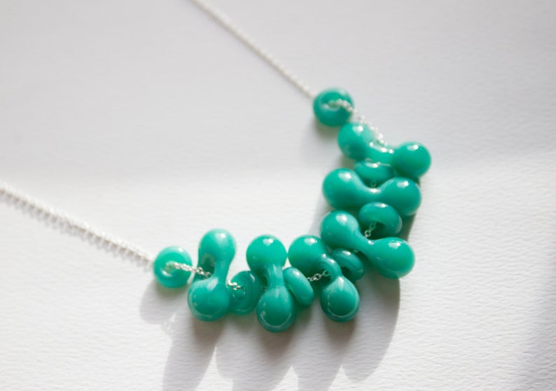 Teal Glass Necklace