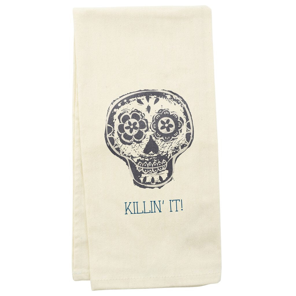 Tea Towel Skull
