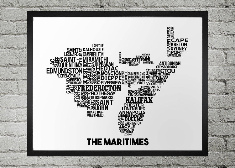 Maritime cities map print