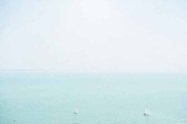Sailing at Balaton Lake Framed Art